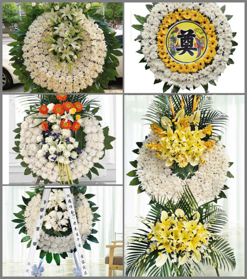 浙江省丽水龙泉市小梅镇半边月村花圈速递